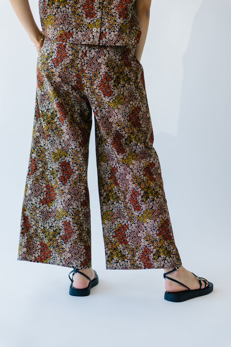 The Gomez Floral Pant in Black