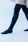 SOCKS: The Wild Floral Opaque Tights in Black