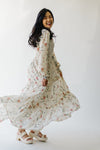 The Water Lily Tiered Maxi Dress in Cream Floral