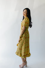 The Melia Eyelet Detail Wrap Dress in Sunrise