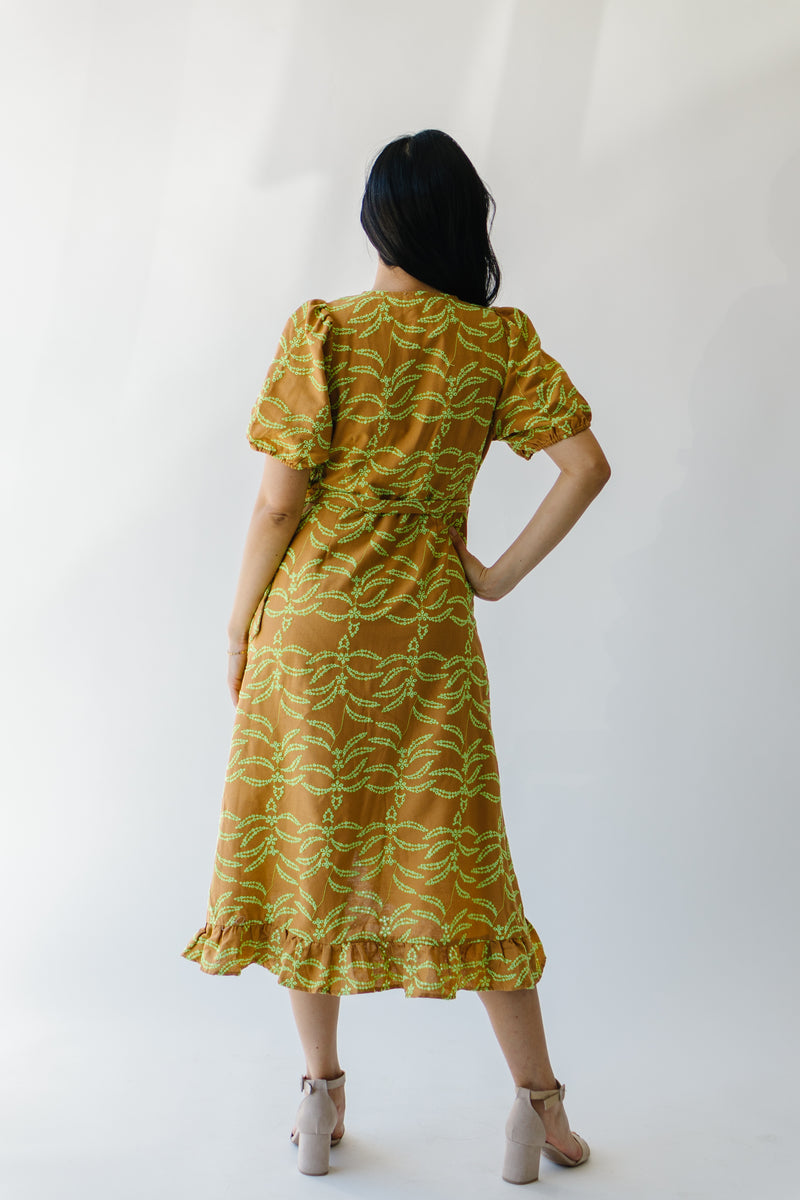 The Melia Eyelet Detail Wrap Dress in Sunrise