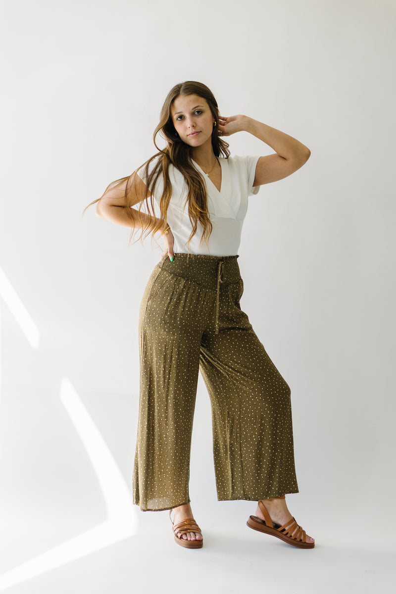 The Alva Wide Leg Pants in Olive