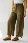 The Alva Wide Leg Pants in Olive