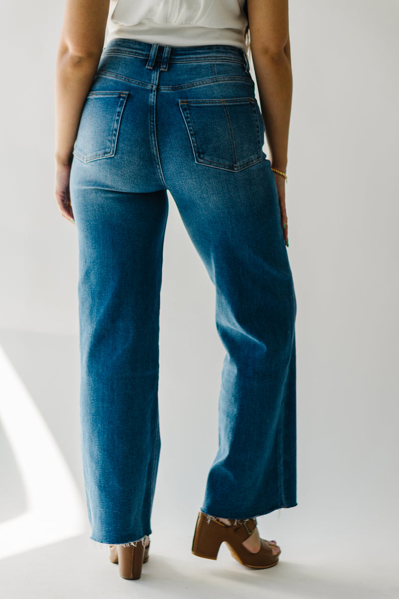 The Ramona High Rise Wide Leg Jeans in Medium Indigo