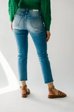 Denim: Valencia High Rise Crop Straight Jean in Medium Blue