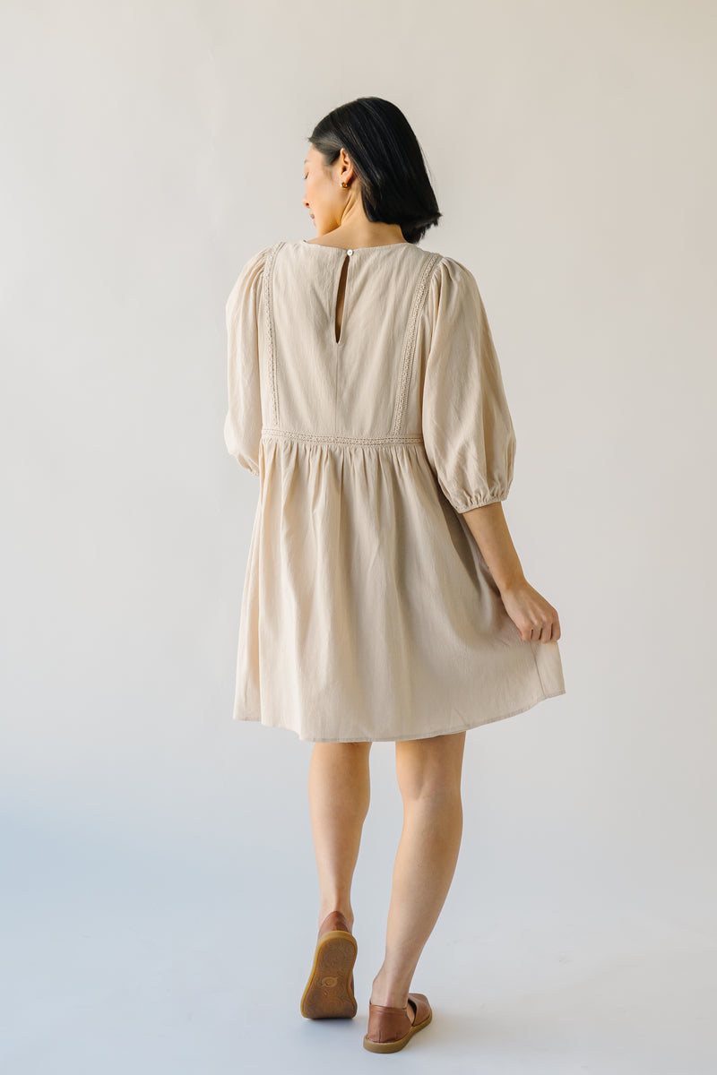 The Martinez Tie Detail Dress in Natural