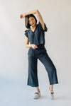 The McKellar Wide Leg Gauze Pant in Navy