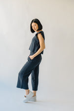 The McKellar Wide Leg Gauze Pant in Navy