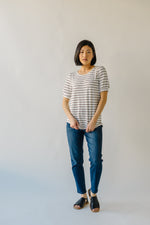 The Sunmore Stripe Tee in Ivory + Black