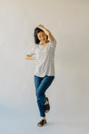 The Sunmore Stripe Tee in Ivory + Black