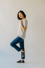 The Sunmore Stripe Tee in Ivory + Black