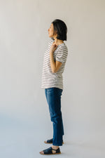 The Sunmore Stripe Tee in Ivory + Black