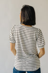 The Sunmore Stripe Tee in Ivory + Black