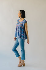 The Inga Babydoll Blouse in Faded Denim