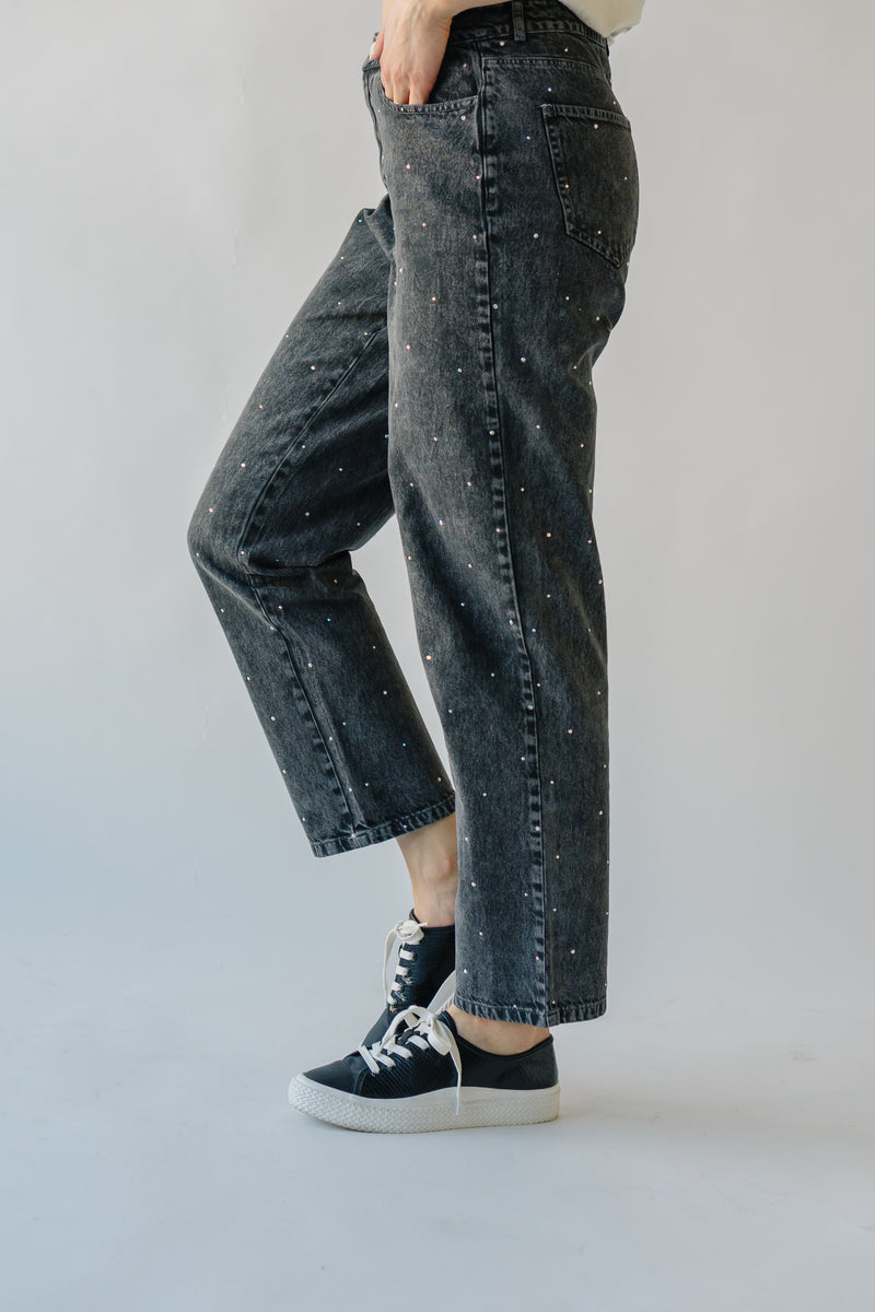 The Dana Rhinestone Jean in Washed Grey – Piper & Scoot