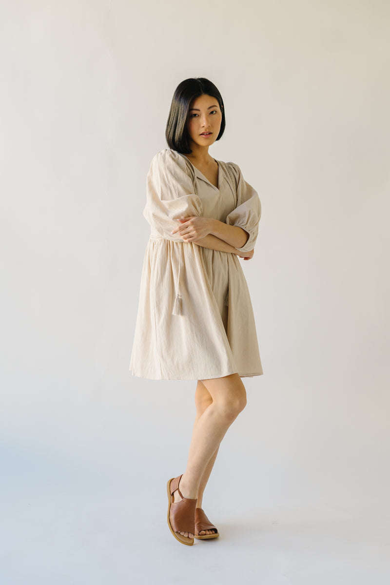 The Martinez Tie Detail Dress in Natural