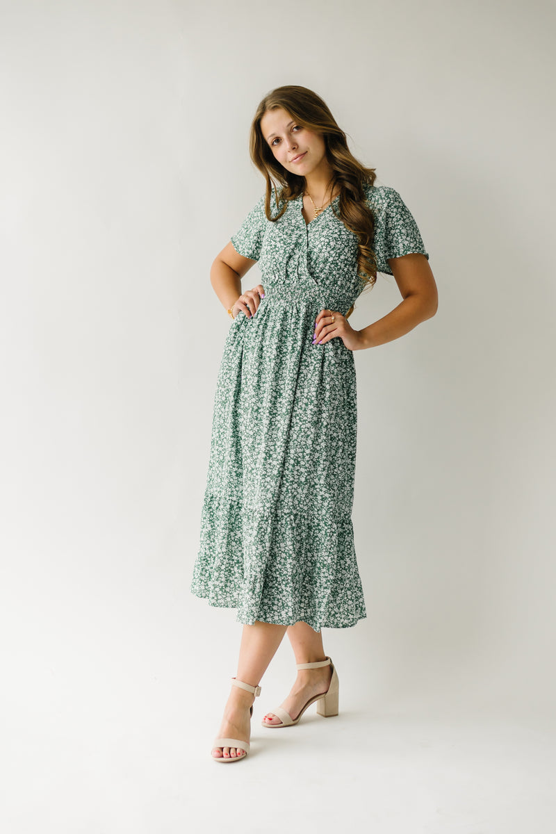 The Roderick Floral Maxi Dress in Green