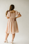 The Ria Puff Sleeve Dress in Blush