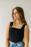 The Cane Cropped Tank in Black