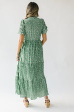 The Wheatley Tie Detail Maxi Dress in Green