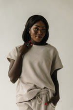 The Lenny Textured Top in Warm Grey