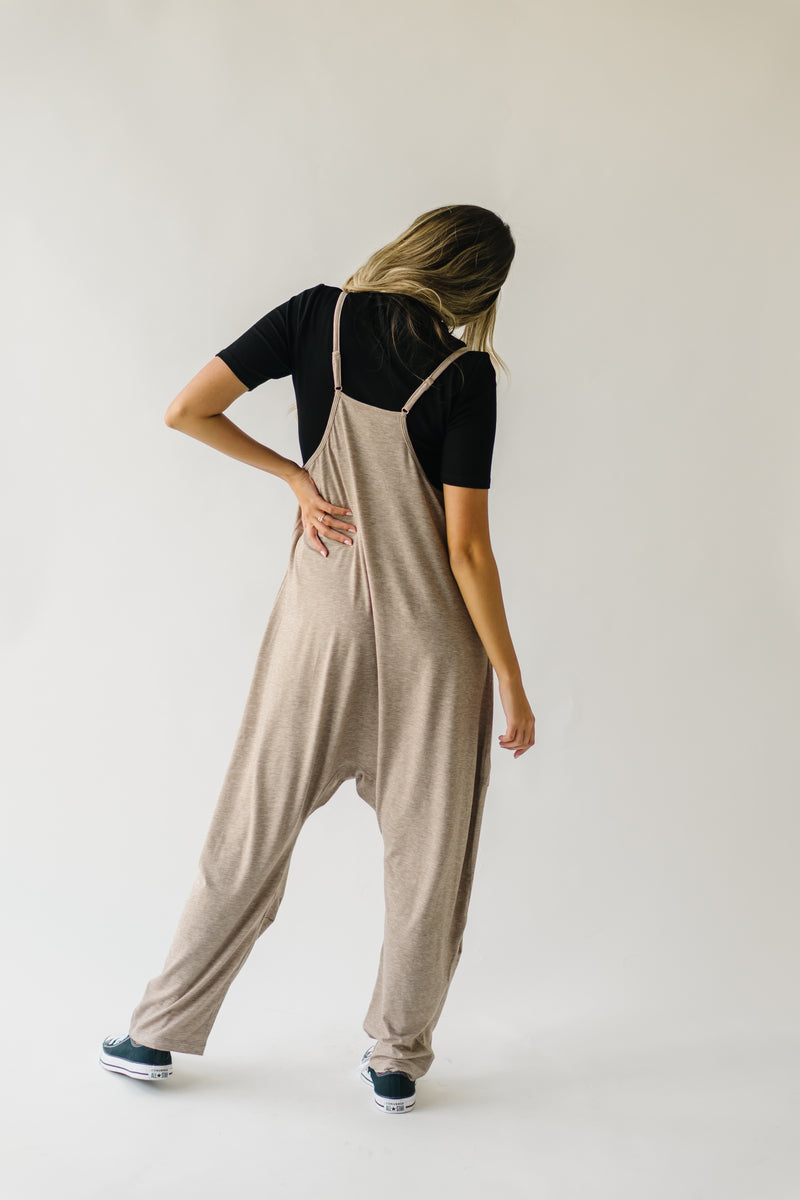 The Elwood Knit Jumpsuit in Oatmeal
