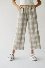 The Waterford Gingham Pant in Natural