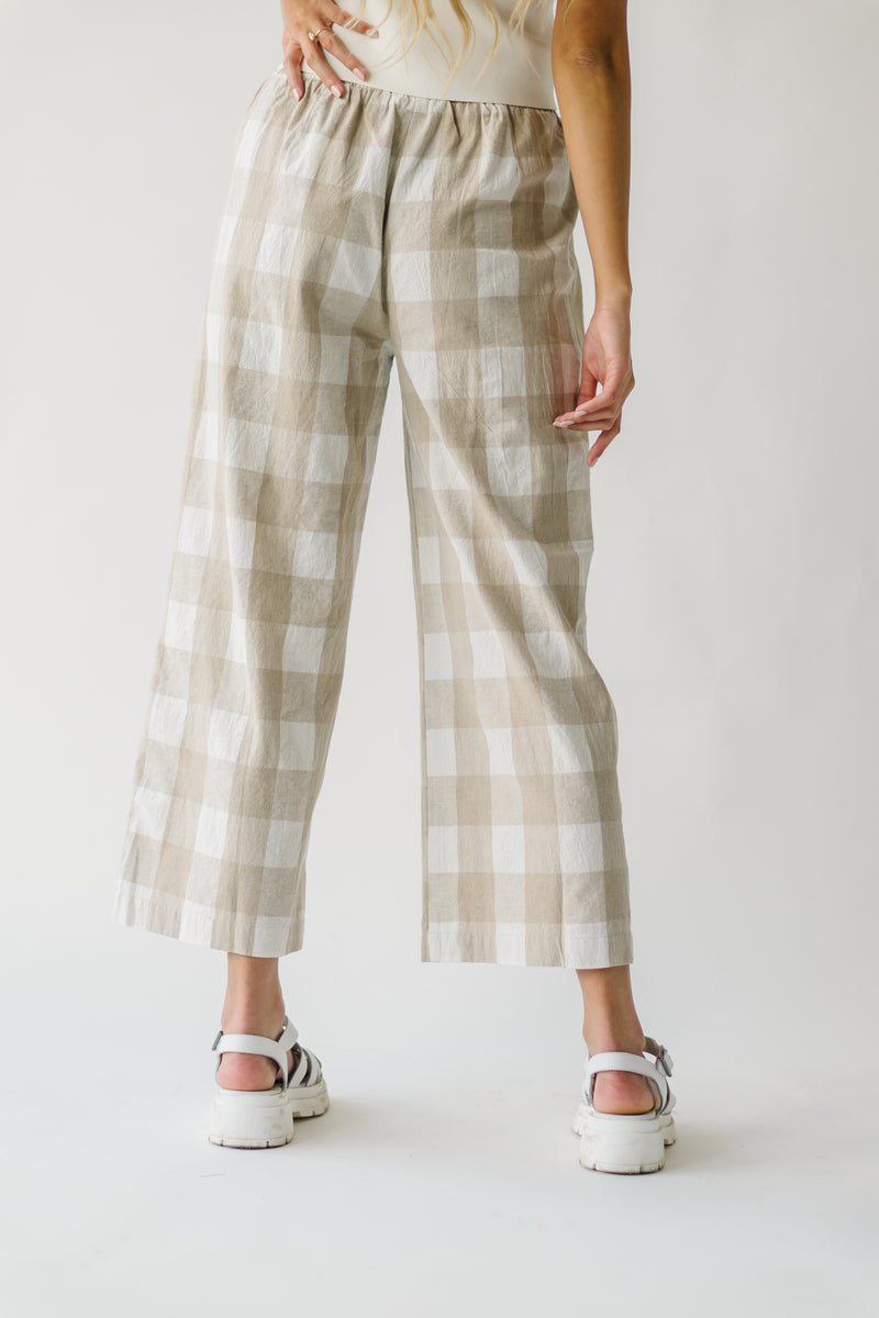 The Waterford Gingham Pant in Natural