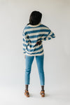 The Claremont Striped Pullover in Blue + Cream