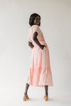 The Abbotsford Textured Maxi Dress in Coral Stripe