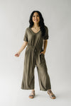 The Bellingham V-Neck Jumpsuit in Olive