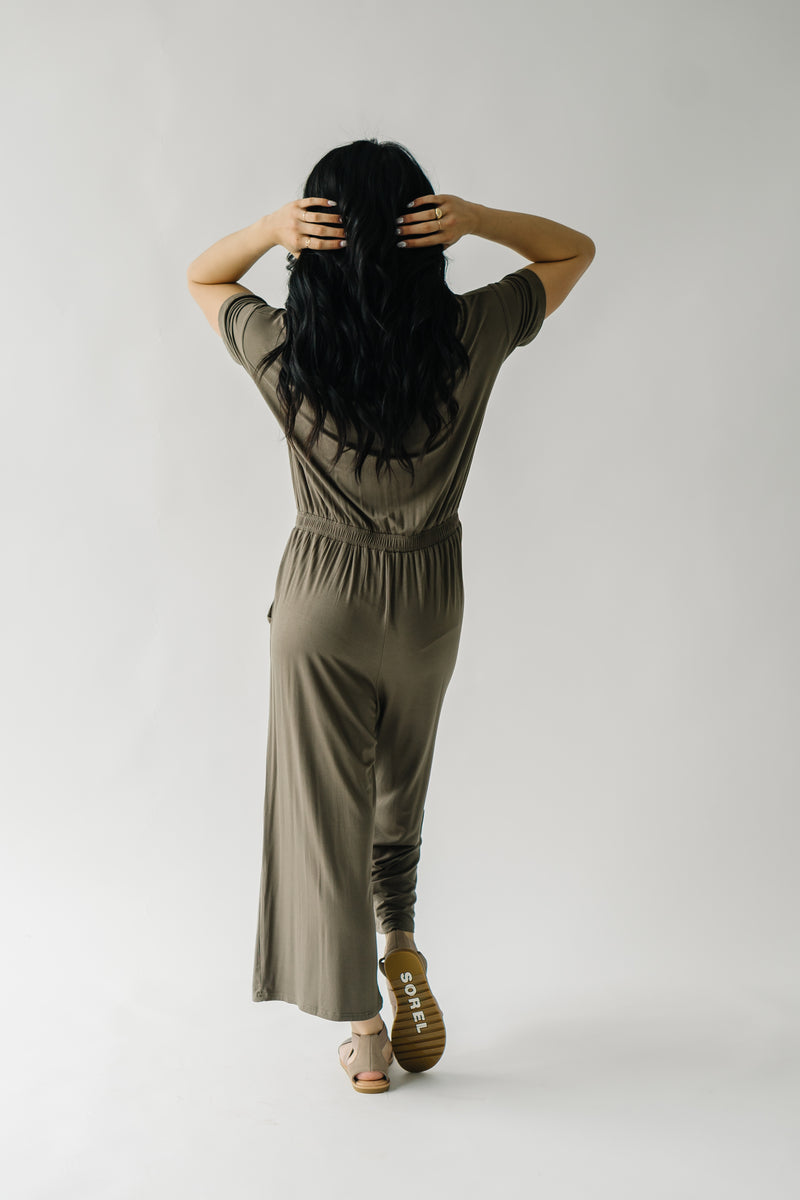 The Bellingham V-Neck Jumpsuit in Olive
