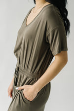 The Bellingham V-Neck Jumpsuit in Olive