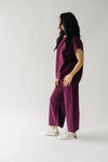 The Ronnie Textured Wide Leg Pant in Plum