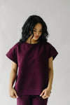 The Lenny Textured Top in Plum