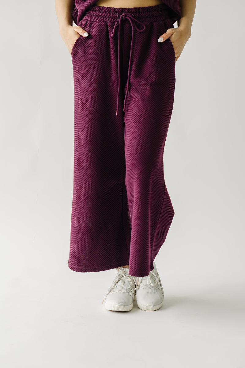 Textured wideleg pants - Women