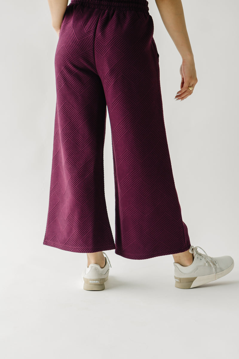 JDY button detail wide leg dad trousers coord in burgundy  ASOS