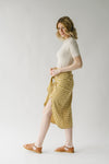 The Yancy Gingham Patterned Skirt in Mustard + White