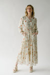 The Water Lily Tiered Maxi Dress in Cream Floral