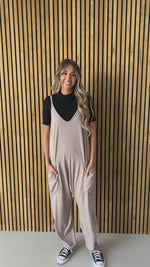 The Elwood Knit Jumpsuit in Oatmeal