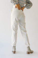 The Daxton High Rise Paper Bag Jeans in White
