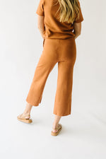The Nala Wide Leg Sweater Pant in Brown