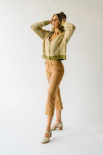 The Wells Plaid Button-Up Sweater in Mustard