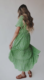 The Wheatley Tie Detail Maxi Dress in Green