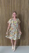 The Carlson Patterned Dress in Natural Multi