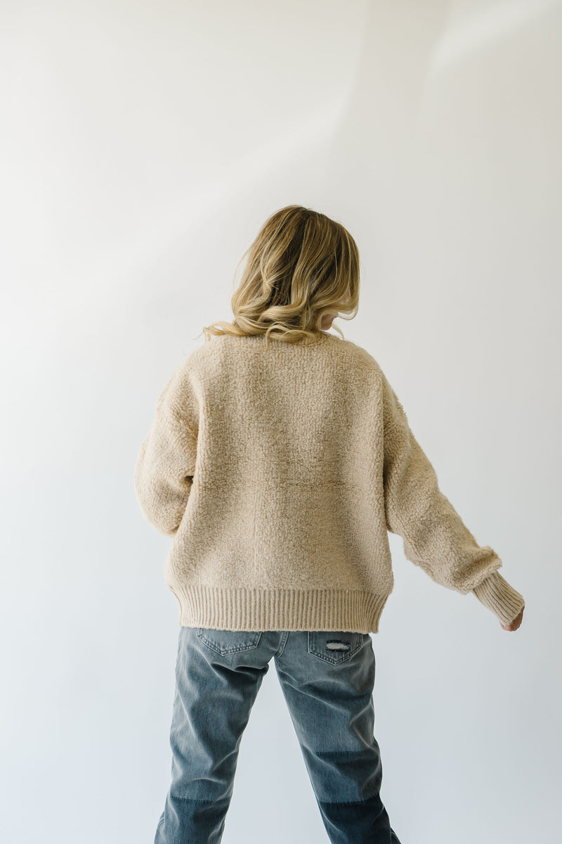 The Warren Shearline Bomber Jacket in Beige