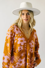 The Jarman Daisy Detail Cardigan in Camel