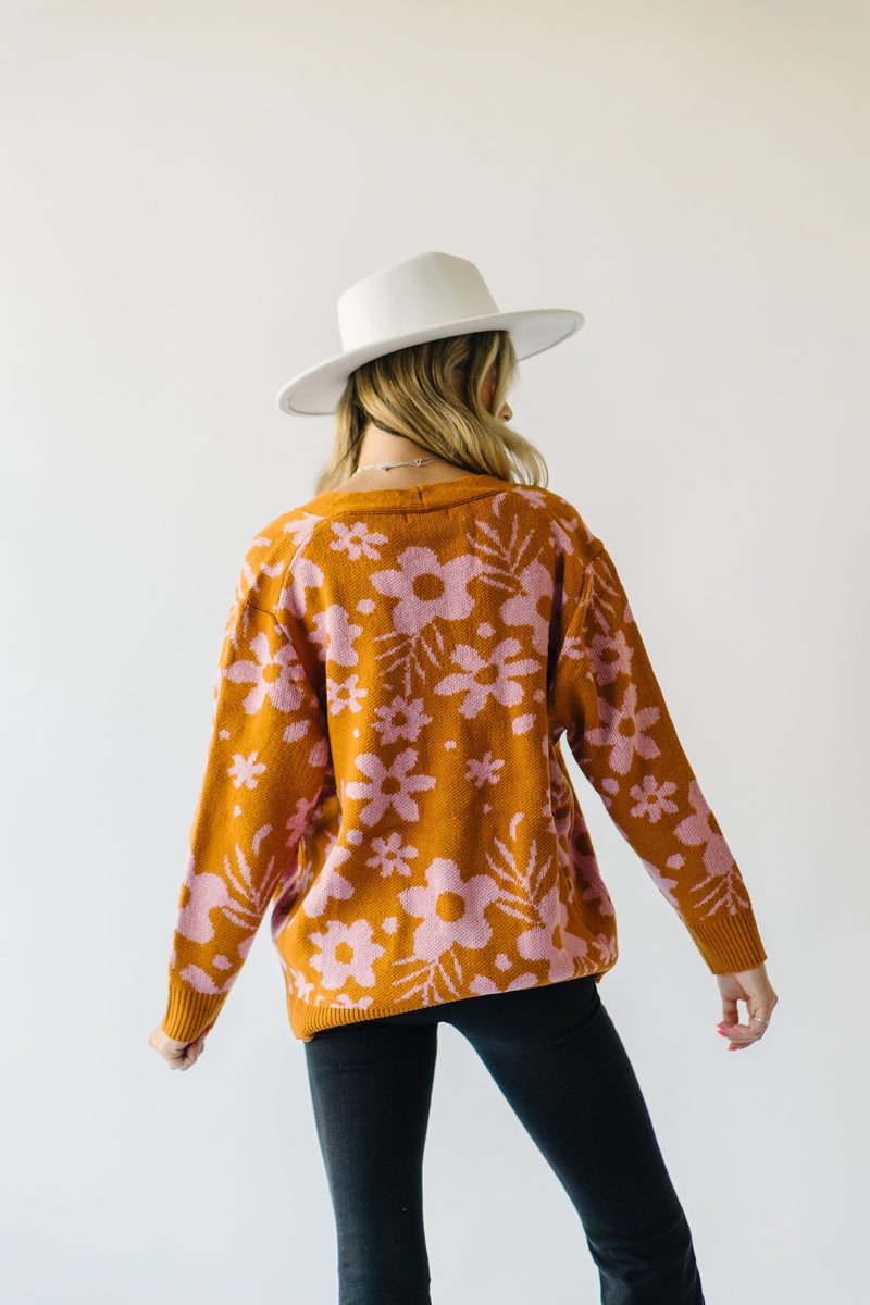 The Jarman Daisy Detail Cardigan in Camel