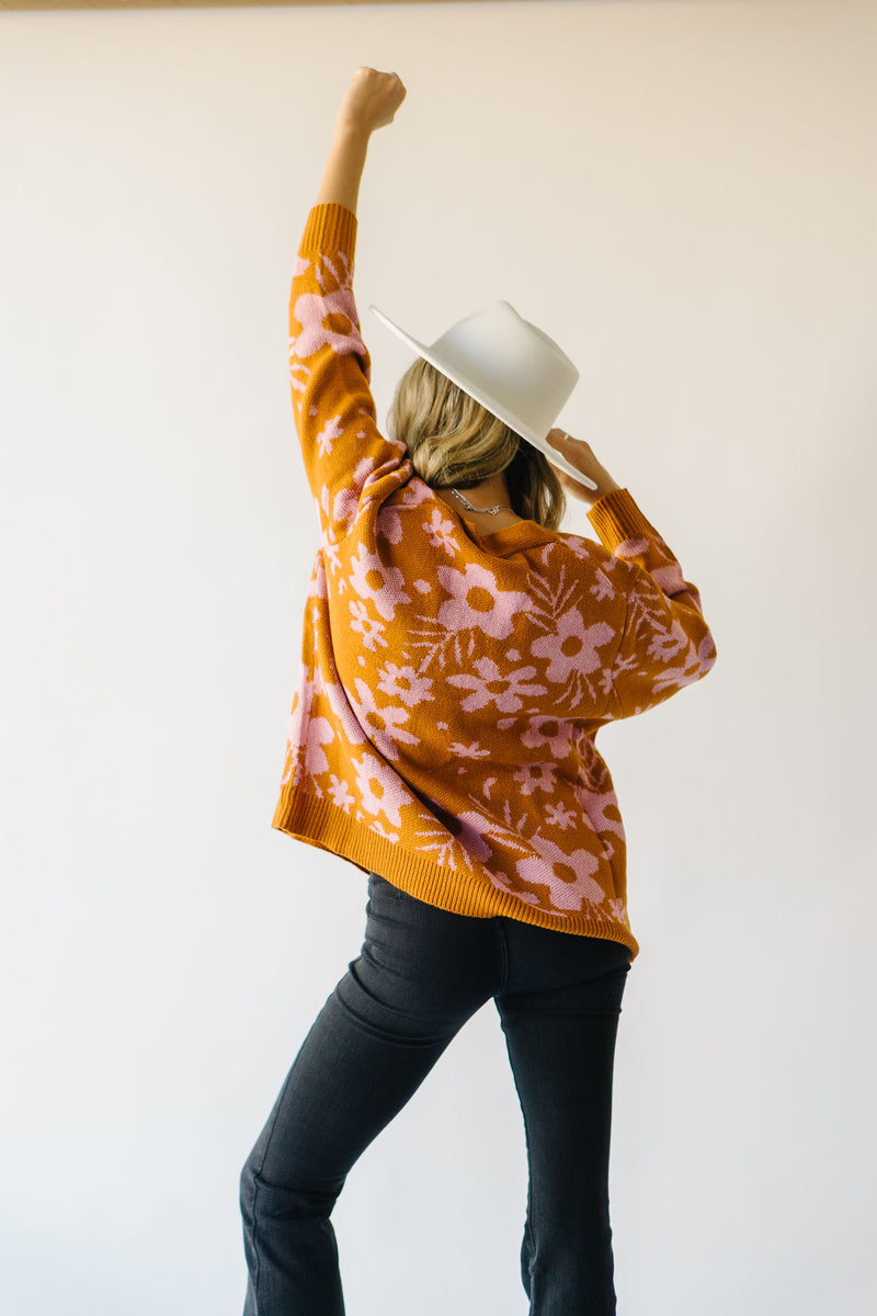 The Jarman Daisy Detail Cardigan in Camel