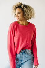 The Anya Boat Neck Sweater in Lipstick